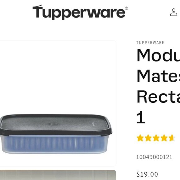 Tupperware Modular Mates Rectangular Food Storage Containers Set of 4 - Picture 3 of 8